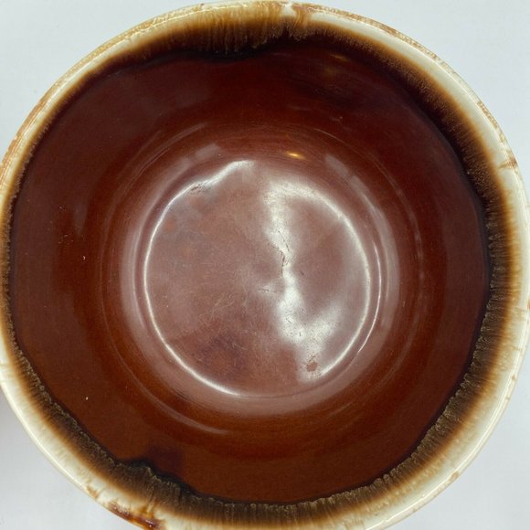 Vintage Brown Drip Glaze Bowl, One large one medium sized, Made in USA, set of 2 - Picture 3 of 11
